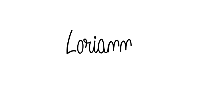 How to make Loriann name signature. Use Angelique-Rose-font-FFP style for creating short signs online. This is the latest handwritten sign. Loriann signature style 5 images and pictures png