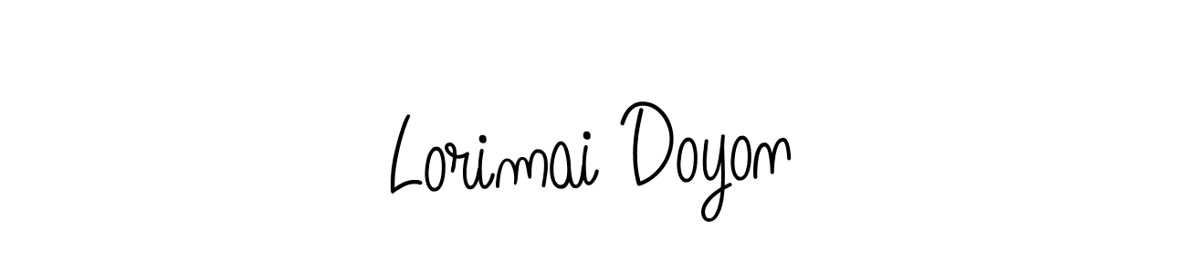 Design your own signature with our free online signature maker. With this signature software, you can create a handwritten (Angelique-Rose-font-FFP) signature for name Lorimai Doyon. Lorimai Doyon signature style 5 images and pictures png