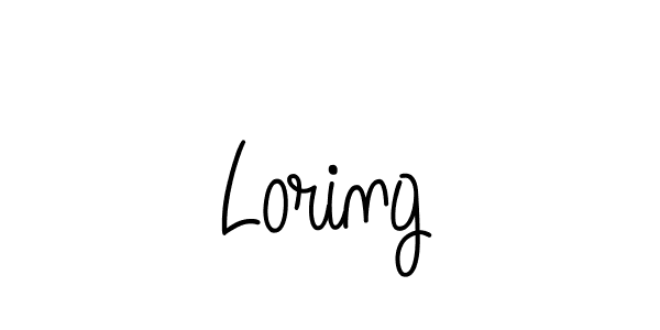 The best way (Angelique-Rose-font-FFP) to make a short signature is to pick only two or three words in your name. The name Loring include a total of six letters. For converting this name. Loring signature style 5 images and pictures png