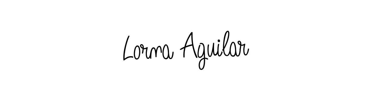 How to make Lorna Aguilar name signature. Use Angelique-Rose-font-FFP style for creating short signs online. This is the latest handwritten sign. Lorna Aguilar signature style 5 images and pictures png