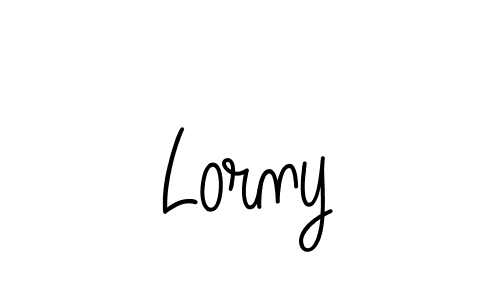 How to make Lorny name signature. Use Angelique-Rose-font-FFP style for creating short signs online. This is the latest handwritten sign. Lorny signature style 5 images and pictures png
