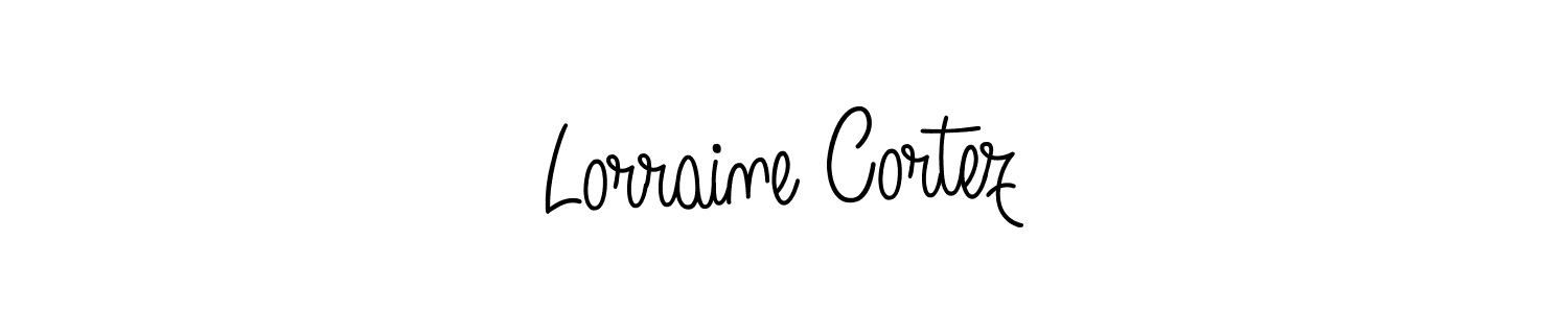 Create a beautiful signature design for name Lorraine Cortez. With this signature (Angelique-Rose-font-FFP) fonts, you can make a handwritten signature for free. Lorraine Cortez signature style 5 images and pictures png