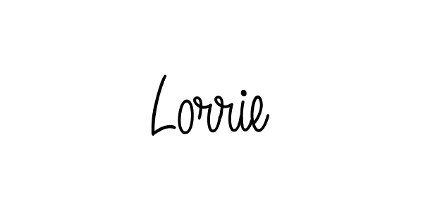 The best way (Angelique-Rose-font-FFP) to make a short signature is to pick only two or three words in your name. The name Lorrie include a total of six letters. For converting this name. Lorrie signature style 5 images and pictures png