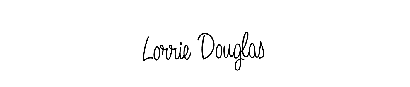 Make a beautiful signature design for name Lorrie Douglas. With this signature (Angelique-Rose-font-FFP) style, you can create a handwritten signature for free. Lorrie Douglas signature style 5 images and pictures png