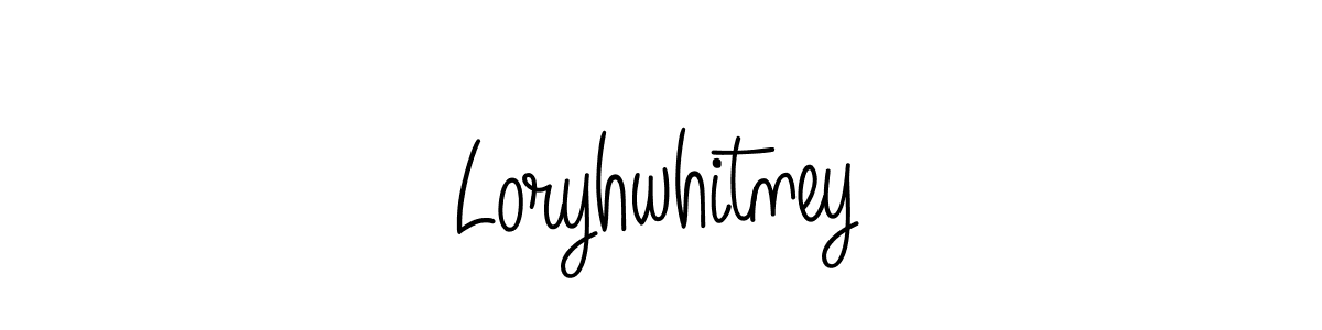 Make a beautiful signature design for name Loryhwhitney. With this signature (Angelique-Rose-font-FFP) style, you can create a handwritten signature for free. Loryhwhitney signature style 5 images and pictures png