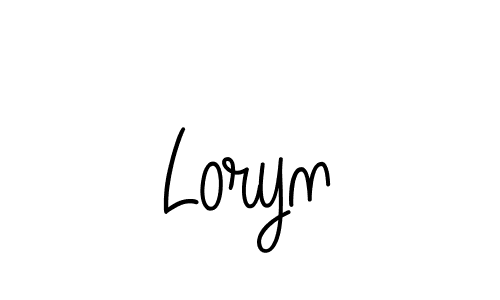 Loryn stylish signature style. Best Handwritten Sign (Angelique-Rose-font-FFP) for my name. Handwritten Signature Collection Ideas for my name Loryn. Loryn signature style 5 images and pictures png