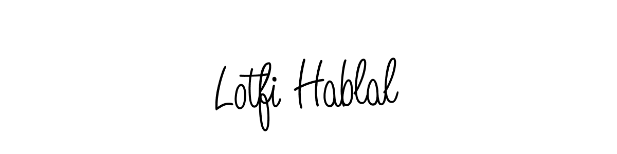 Lotfi Hablal stylish signature style. Best Handwritten Sign (Angelique-Rose-font-FFP) for my name. Handwritten Signature Collection Ideas for my name Lotfi Hablal. Lotfi Hablal signature style 5 images and pictures png