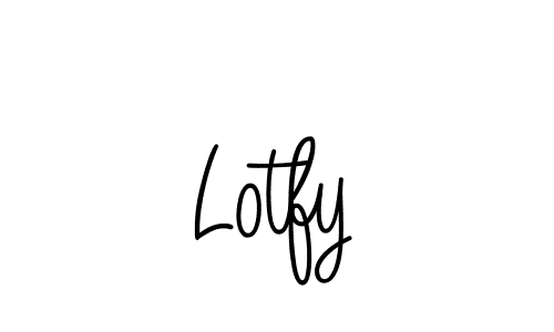 Make a beautiful signature design for name Lotfy. With this signature (Angelique-Rose-font-FFP) style, you can create a handwritten signature for free. Lotfy signature style 5 images and pictures png