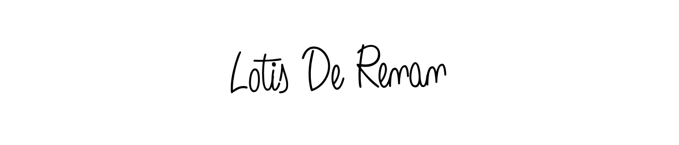 How to make Lotis De Renan name signature. Use Angelique-Rose-font-FFP style for creating short signs online. This is the latest handwritten sign. Lotis De Renan signature style 5 images and pictures png