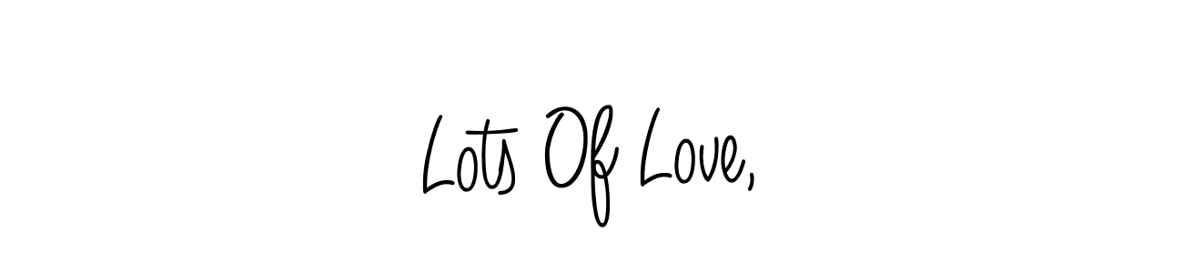 This is the best signature style for the Lots Of Love, name. Also you like these signature font (Angelique-Rose-font-FFP). Mix name signature. Lots Of Love, signature style 5 images and pictures png