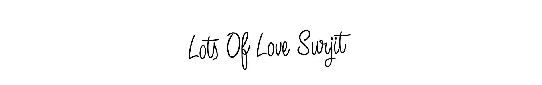 This is the best signature style for the Lots Of Love Surjit name. Also you like these signature font (Angelique-Rose-font-FFP). Mix name signature. Lots Of Love Surjit signature style 5 images and pictures png