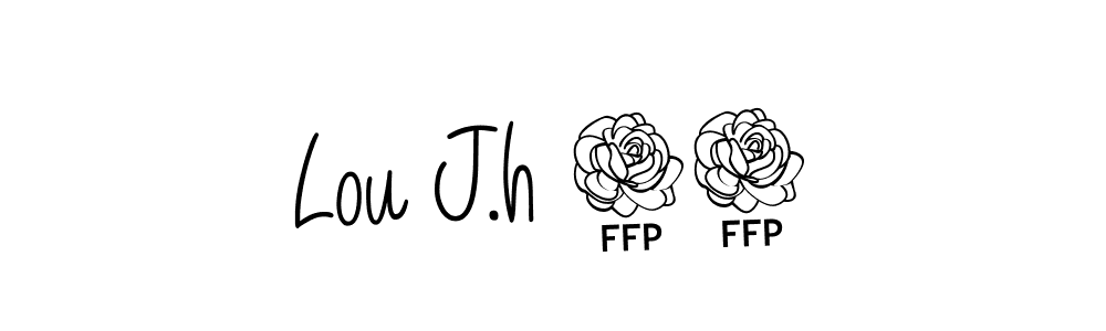 The best way (Angelique-Rose-font-FFP) to make a short signature is to pick only two or three words in your name. The name Lou J.h 17 include a total of six letters. For converting this name. Lou J.h 17 signature style 5 images and pictures png