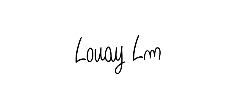 Make a beautiful signature design for name Louay Lm. With this signature (Angelique-Rose-font-FFP) style, you can create a handwritten signature for free. Louay Lm signature style 5 images and pictures png