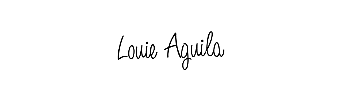 The best way (Angelique-Rose-font-FFP) to make a short signature is to pick only two or three words in your name. The name Louie Aguila include a total of six letters. For converting this name. Louie Aguila signature style 5 images and pictures png