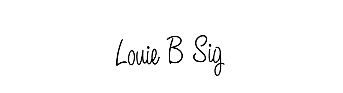 Also You can easily find your signature by using the search form. We will create Louie B Sig name handwritten signature images for you free of cost using Angelique-Rose-font-FFP sign style. Louie B Sig signature style 5 images and pictures png