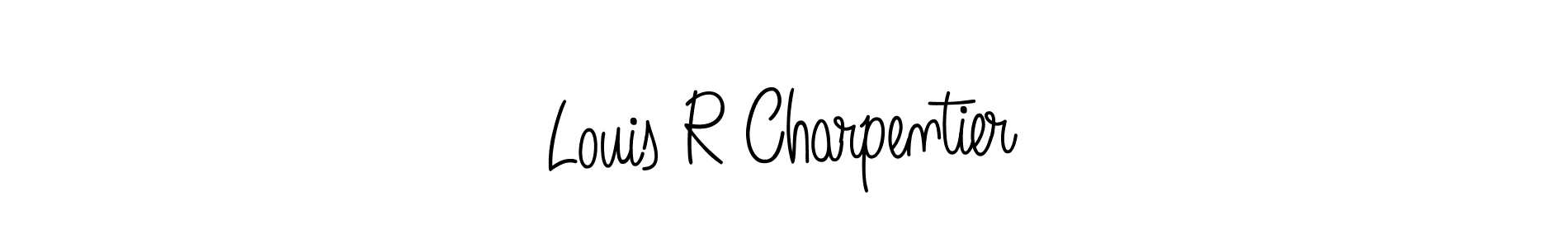 How to make Louis R Charpentier name signature. Use Angelique-Rose-font-FFP style for creating short signs online. This is the latest handwritten sign. Louis R Charpentier signature style 5 images and pictures png