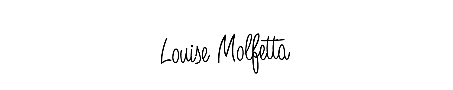 Louise Molfetta stylish signature style. Best Handwritten Sign (Angelique-Rose-font-FFP) for my name. Handwritten Signature Collection Ideas for my name Louise Molfetta. Louise Molfetta signature style 5 images and pictures png