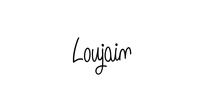 Best and Professional Signature Style for Loujain. Angelique-Rose-font-FFP Best Signature Style Collection. Loujain signature style 5 images and pictures png