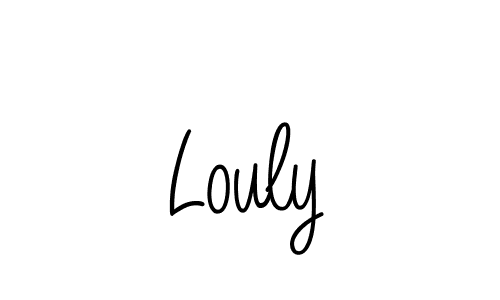 Make a beautiful signature design for name Louly. With this signature (Angelique-Rose-font-FFP) style, you can create a handwritten signature for free. Louly signature style 5 images and pictures png