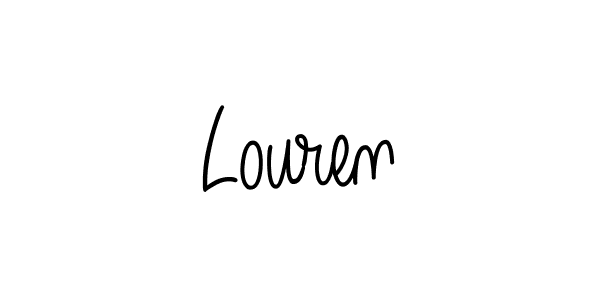 Louren stylish signature style. Best Handwritten Sign (Angelique-Rose-font-FFP) for my name. Handwritten Signature Collection Ideas for my name Louren. Louren signature style 5 images and pictures png