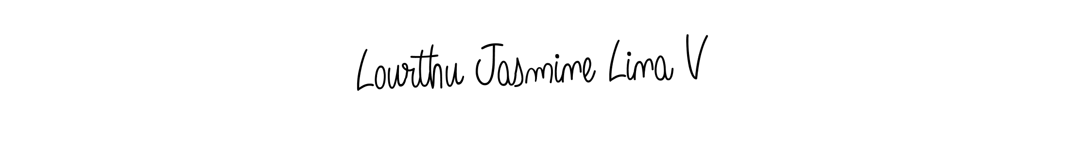 Make a short Lourthu Jasmine Lina V signature style. Manage your documents anywhere anytime using Angelique-Rose-font-FFP. Create and add eSignatures, submit forms, share and send files easily. Lourthu Jasmine Lina V signature style 5 images and pictures png