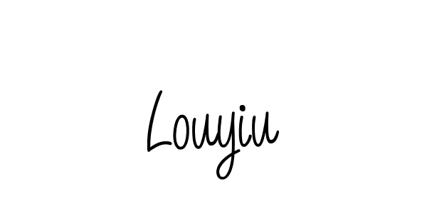 Also we have Louyiu name is the best signature style. Create professional handwritten signature collection using Angelique-Rose-font-FFP autograph style. Louyiu signature style 5 images and pictures png