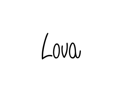 Lova stylish signature style. Best Handwritten Sign (Angelique-Rose-font-FFP) for my name. Handwritten Signature Collection Ideas for my name Lova. Lova signature style 5 images and pictures png