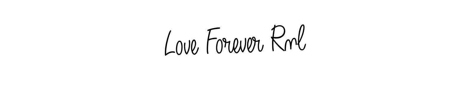 Love Forever Rnl stylish signature style. Best Handwritten Sign (Angelique-Rose-font-FFP) for my name. Handwritten Signature Collection Ideas for my name Love Forever Rnl. Love Forever Rnl signature style 5 images and pictures png