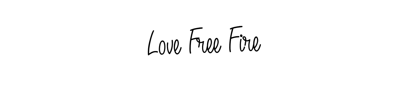 You should practise on your own different ways (Angelique-Rose-font-FFP) to write your name (Love Free Fire) in signature. don't let someone else do it for you. Love Free Fire signature style 5 images and pictures png
