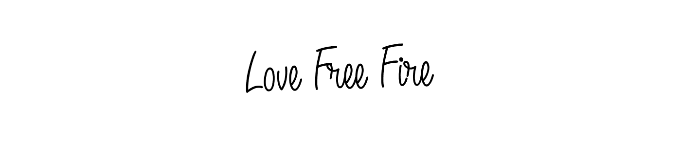 You should practise on your own different ways (Angelique-Rose-font-FFP) to write your name (Love Free Fire) in signature. don't let someone else do it for you. Love Free Fire signature style 5 images and pictures png