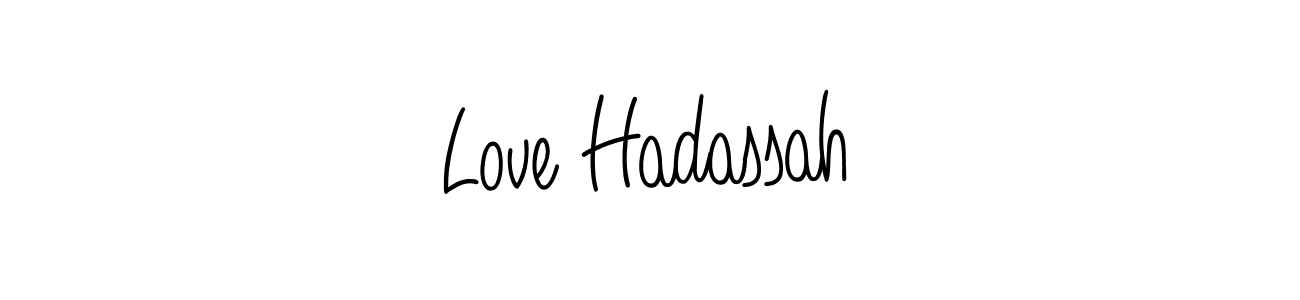 How to make Love Hadassah signature? Angelique-Rose-font-FFP is a professional autograph style. Create handwritten signature for Love Hadassah name. Love Hadassah signature style 5 images and pictures png