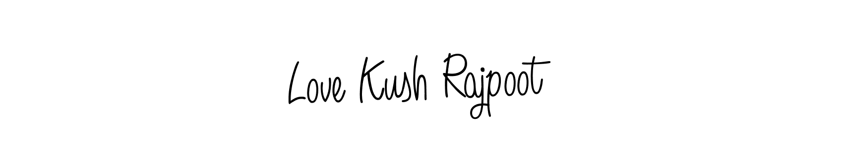 Design your own signature with our free online signature maker. With this signature software, you can create a handwritten (Angelique-Rose-font-FFP) signature for name Love Kush Rajpoot. Love Kush Rajpoot signature style 5 images and pictures png