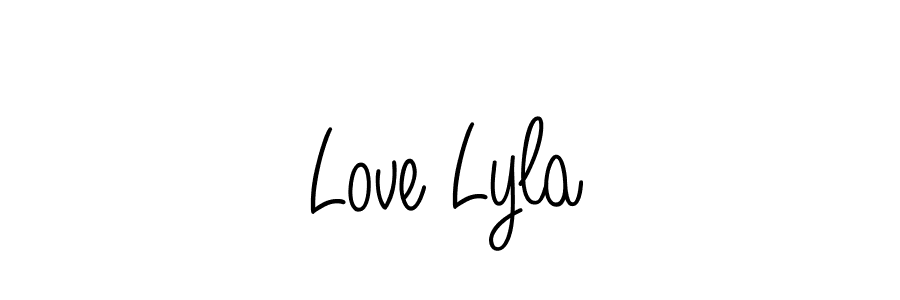 Use a signature maker to create a handwritten signature online. With this signature software, you can design (Angelique-Rose-font-FFP) your own signature for name Love Lyla. Love Lyla signature style 5 images and pictures png