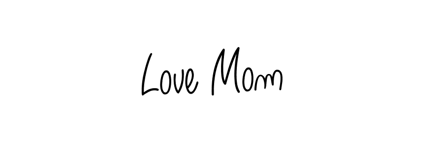 Best and Professional Signature Style for Love Mom . Angelique-Rose-font-FFP Best Signature Style Collection. Love Mom  signature style 5 images and pictures png