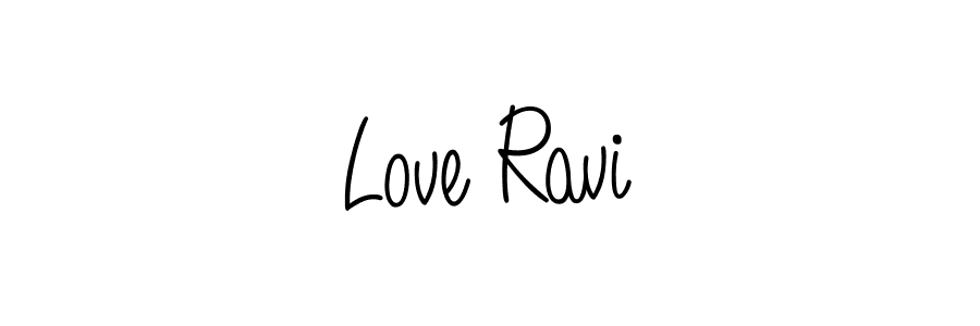 Love Ravi stylish signature style. Best Handwritten Sign (Angelique-Rose-font-FFP) for my name. Handwritten Signature Collection Ideas for my name Love Ravi. Love Ravi signature style 5 images and pictures png