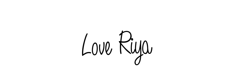 How to make Love Riya name signature. Use Angelique-Rose-font-FFP style for creating short signs online. This is the latest handwritten sign. Love Riya signature style 5 images and pictures png