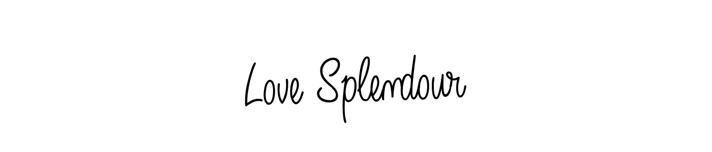 Use a signature maker to create a handwritten signature online. With this signature software, you can design (Angelique-Rose-font-FFP) your own signature for name Love Splendour. Love Splendour signature style 5 images and pictures png