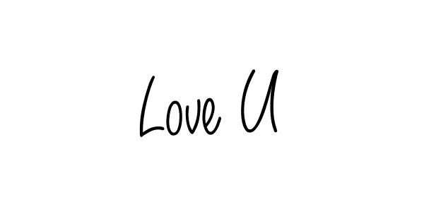 You should practise on your own different ways (Angelique-Rose-font-FFP) to write your name (Love U) in signature. don't let someone else do it for you. Love U signature style 5 images and pictures png