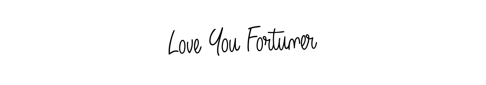 Angelique-Rose-font-FFP is a professional signature style that is perfect for those who want to add a touch of class to their signature. It is also a great choice for those who want to make their signature more unique. Get Love You Fortuner name to fancy signature for free. Love You Fortuner signature style 5 images and pictures png