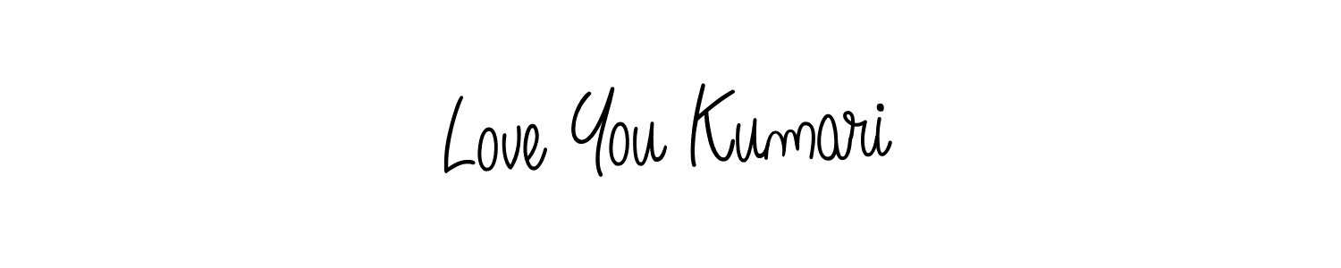 You should practise on your own different ways (Angelique-Rose-font-FFP) to write your name (Love You Kumari) in signature. don't let someone else do it for you. Love You Kumari signature style 5 images and pictures png