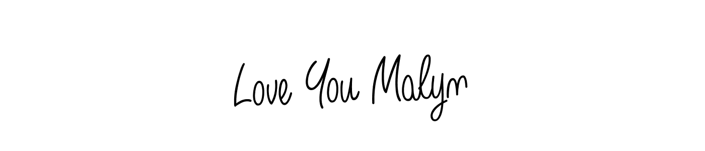 The best way (Angelique-Rose-font-FFP) to make a short signature is to pick only two or three words in your name. The name Love You Malyn include a total of six letters. For converting this name. Love You Malyn signature style 5 images and pictures png