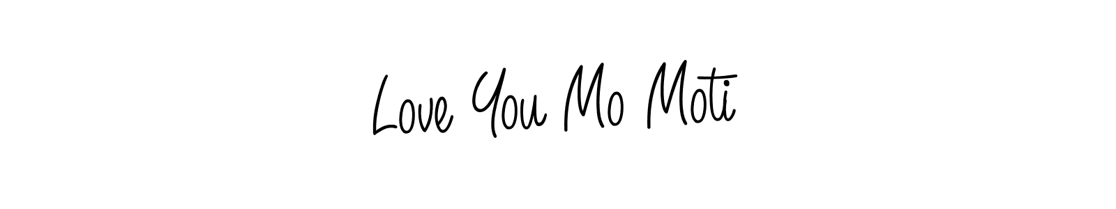 How to Draw Love You Mo Moti signature style? Angelique-Rose-font-FFP is a latest design signature styles for name Love You Mo Moti. Love You Mo Moti signature style 5 images and pictures png