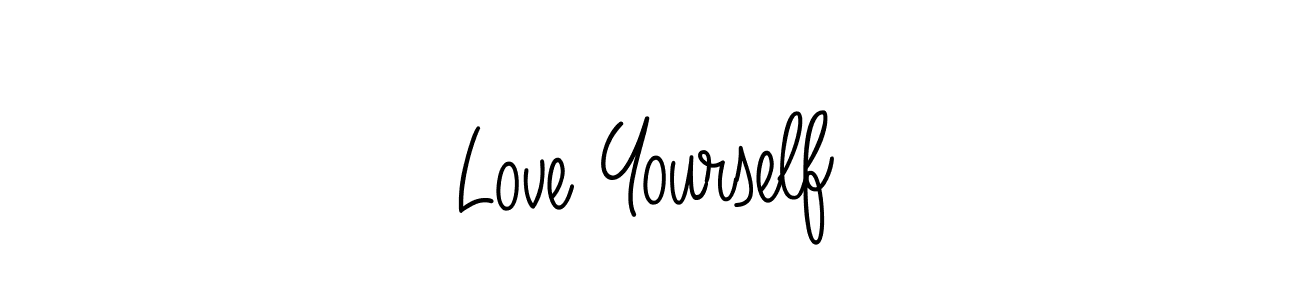 Love Yourself stylish signature style. Best Handwritten Sign (Angelique-Rose-font-FFP) for my name. Handwritten Signature Collection Ideas for my name Love Yourself. Love Yourself signature style 5 images and pictures png