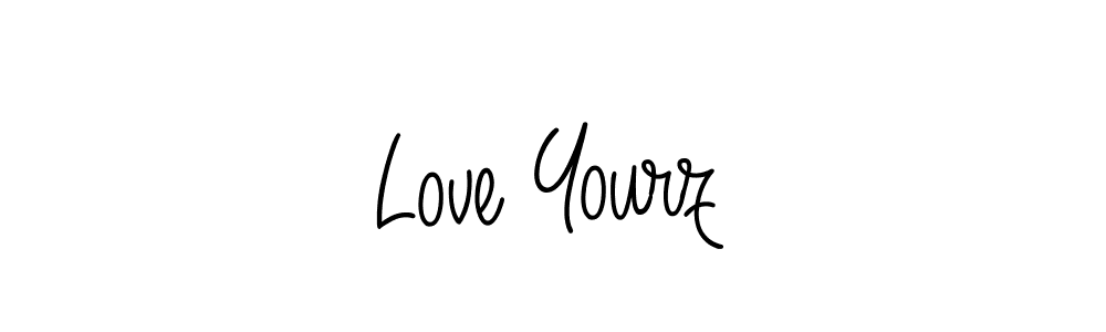 How to make Love Yourz name signature. Use Angelique-Rose-font-FFP style for creating short signs online. This is the latest handwritten sign. Love Yourz signature style 5 images and pictures png