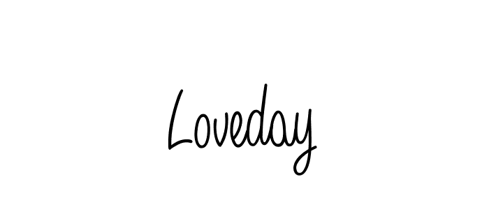 You should practise on your own different ways (Angelique-Rose-font-FFP) to write your name (Loveday) in signature. don't let someone else do it for you. Loveday signature style 5 images and pictures png