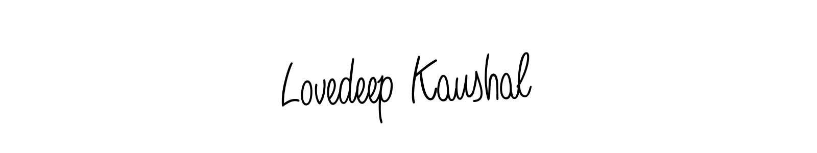 Also we have Lovedeep Kaushal name is the best signature style. Create professional handwritten signature collection using Angelique-Rose-font-FFP autograph style. Lovedeep Kaushal signature style 5 images and pictures png