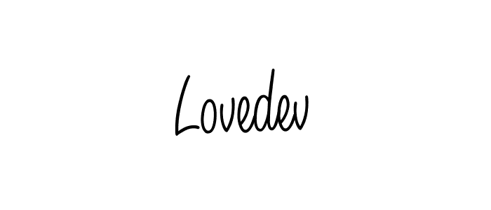 Design your own signature with our free online signature maker. With this signature software, you can create a handwritten (Angelique-Rose-font-FFP) signature for name Lovedev. Lovedev signature style 5 images and pictures png