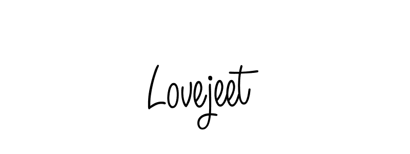 Make a beautiful signature design for name Lovejeet. With this signature (Angelique-Rose-font-FFP) style, you can create a handwritten signature for free. Lovejeet signature style 5 images and pictures png