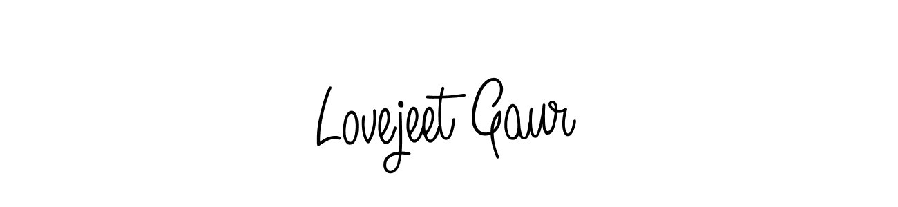 Make a short Lovejeet Gaur signature style. Manage your documents anywhere anytime using Angelique-Rose-font-FFP. Create and add eSignatures, submit forms, share and send files easily. Lovejeet Gaur signature style 5 images and pictures png