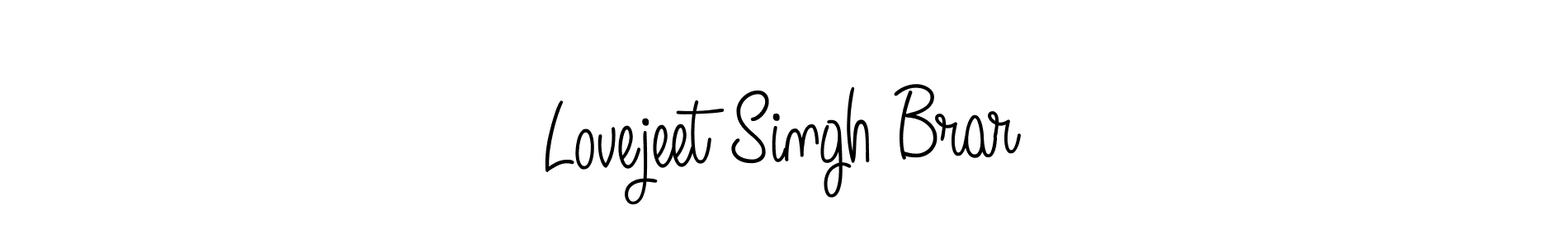 Create a beautiful signature design for name Lovejeet Singh Brar. With this signature (Angelique-Rose-font-FFP) fonts, you can make a handwritten signature for free. Lovejeet Singh Brar signature style 5 images and pictures png